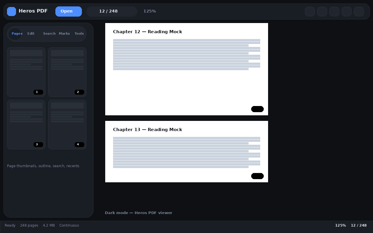 Heros PDF dark mode