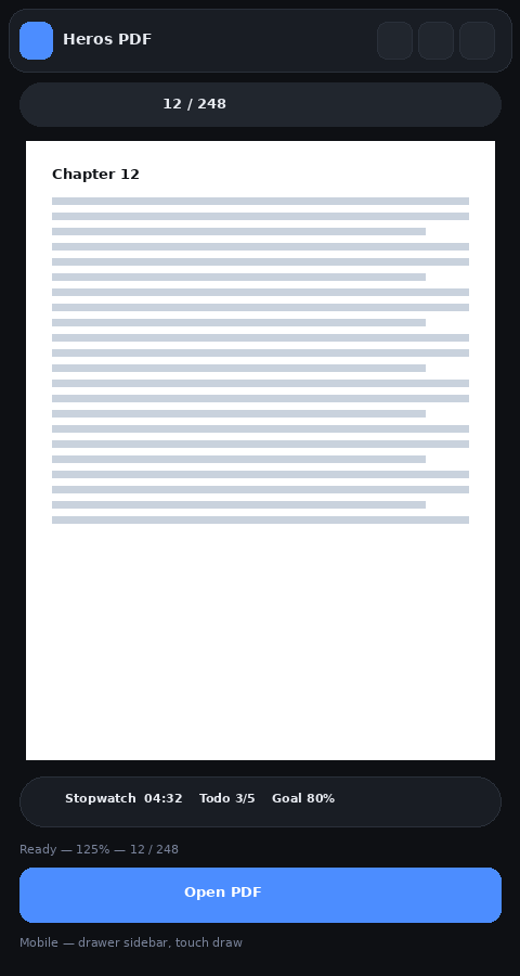 Heros PDF on mobile